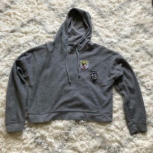 Cropped patched Hoodie